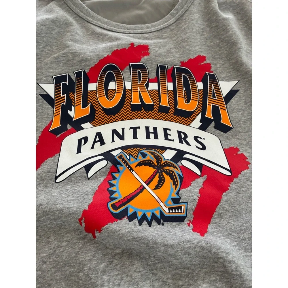 Men's XL NWOT Florida Panthers Adidas Reverse Retro 2.0 pullover sweatshirt gray